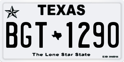 TX license plate BGT1290
