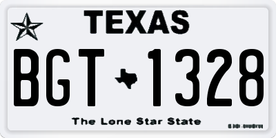 TX license plate BGT1328