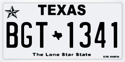 TX license plate BGT1341