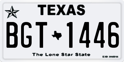 TX license plate BGT1446