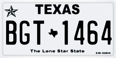 TX license plate BGT1464