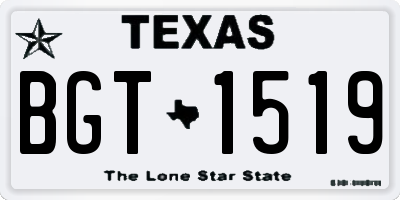 TX license plate BGT1519