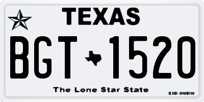 TX license plate BGT1520