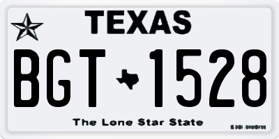 TX license plate BGT1528