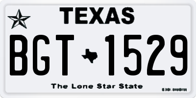 TX license plate BGT1529