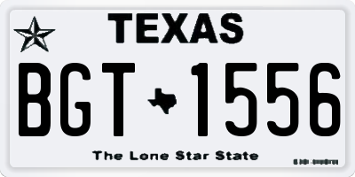 TX license plate BGT1556