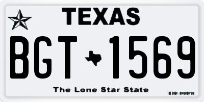 TX license plate BGT1569