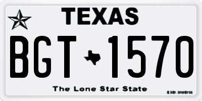 TX license plate BGT1570