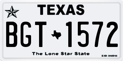 TX license plate BGT1572