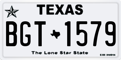 TX license plate BGT1579