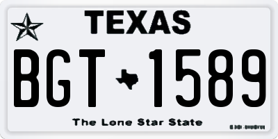 TX license plate BGT1589