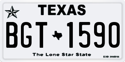 TX license plate BGT1590