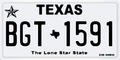 TX license plate BGT1591