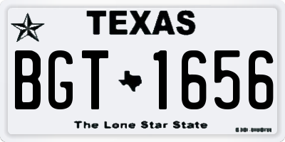 TX license plate BGT1656