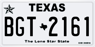 TX license plate BGT2161