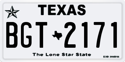 TX license plate BGT2171