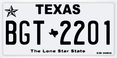 TX license plate BGT2201