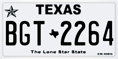 TX license plate BGT2264