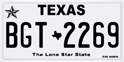 TX license plate BGT2269