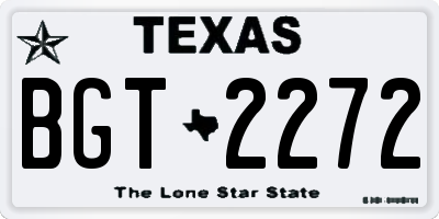 TX license plate BGT2272