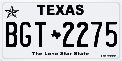 TX license plate BGT2275