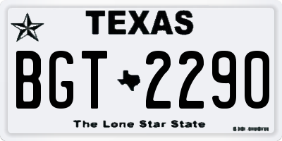 TX license plate BGT2290