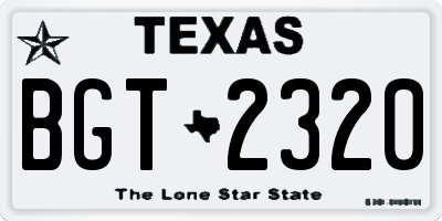 TX license plate BGT2320