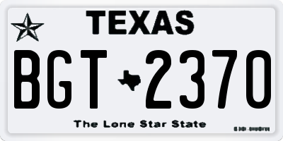 TX license plate BGT2370
