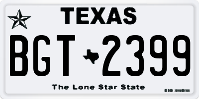 TX license plate BGT2399