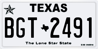 TX license plate BGT2491