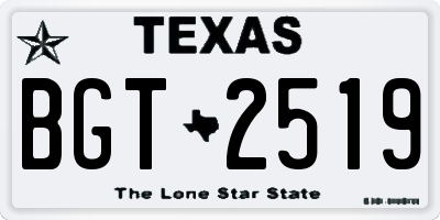 TX license plate BGT2519