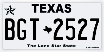 TX license plate BGT2527