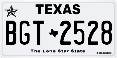TX license plate BGT2528