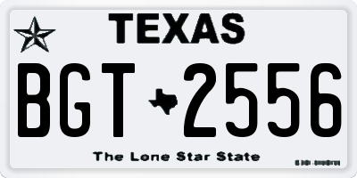 TX license plate BGT2556