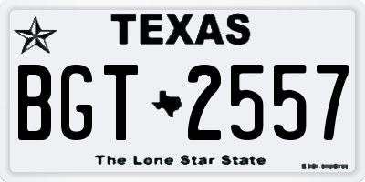 TX license plate BGT2557