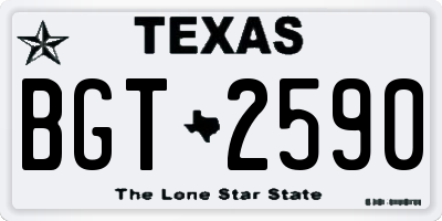 TX license plate BGT2590
