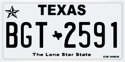 TX license plate BGT2591