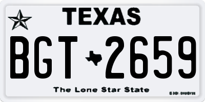 TX license plate BGT2659