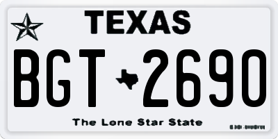 TX license plate BGT2690