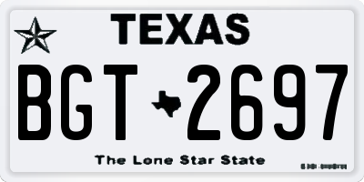 TX license plate BGT2697