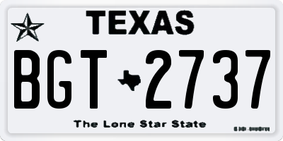 TX license plate BGT2737