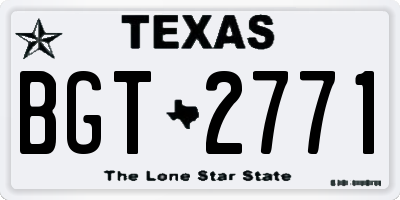 TX license plate BGT2771