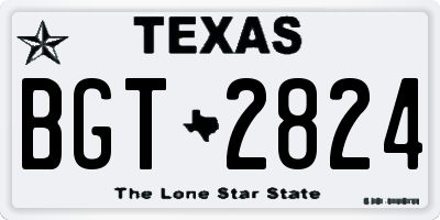 TX license plate BGT2824