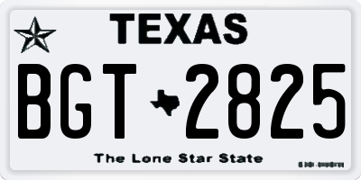 TX license plate BGT2825