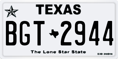 TX license plate BGT2944