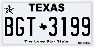TX license plate BGT3199