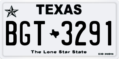 TX license plate BGT3291