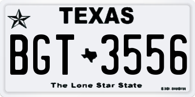 TX license plate BGT3556