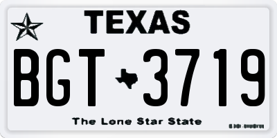 TX license plate BGT3719