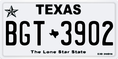 TX license plate BGT3902